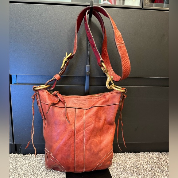 Coach Y2K Bleecker Slim Duffle Saddle Tan Leather Crossbody bag - Picture 2 of 15